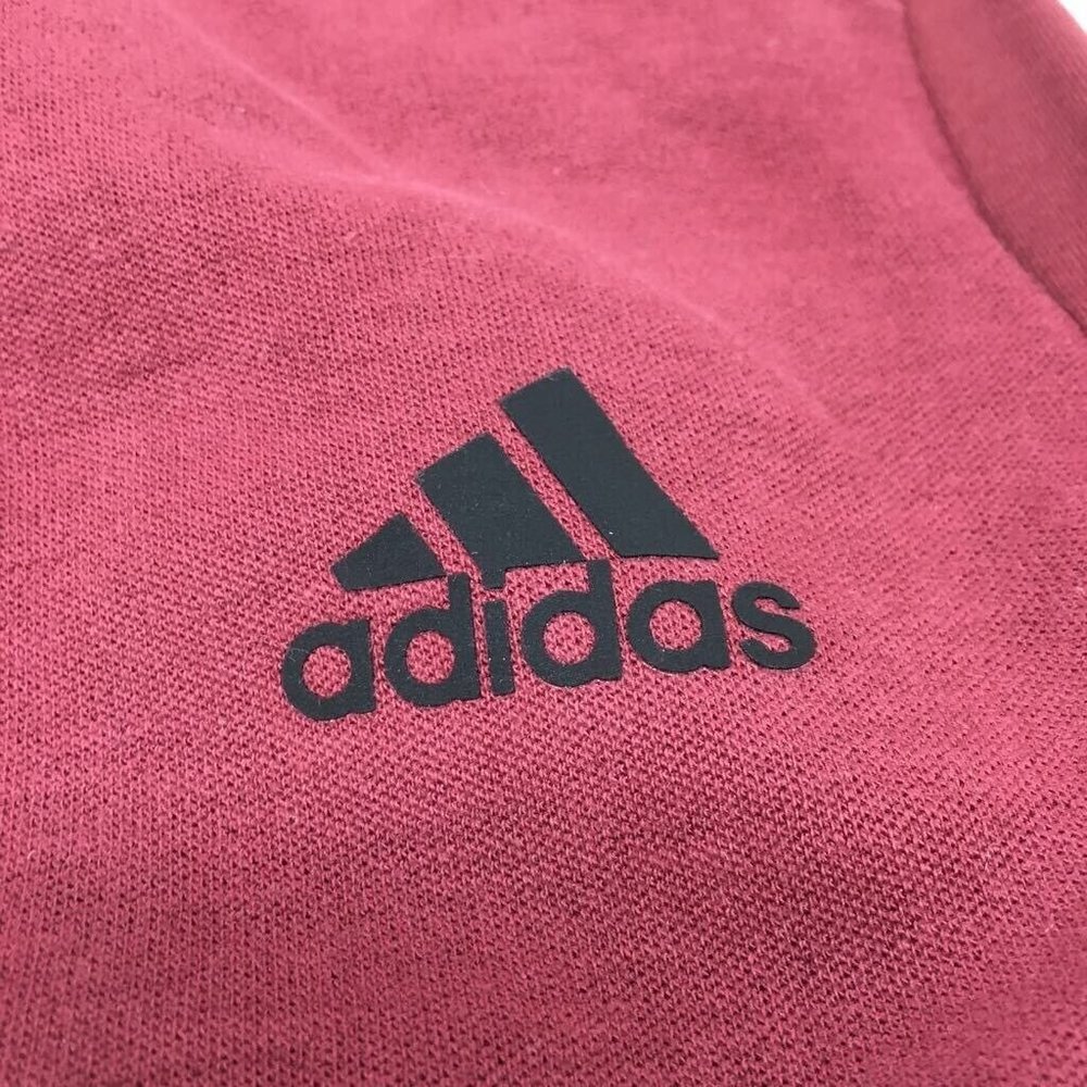 Adidas Men Sweat Activewear Shorts Red Drawstring Adjustable Waist M New - Picture 4 of 6